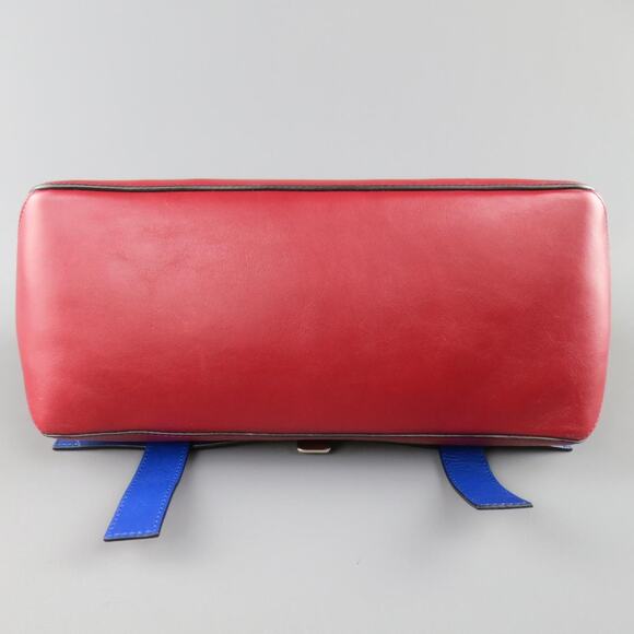 PROENZA SCHOULER Red & Blue Color Block Leather Shoulder Bag - Picture 8 of 11